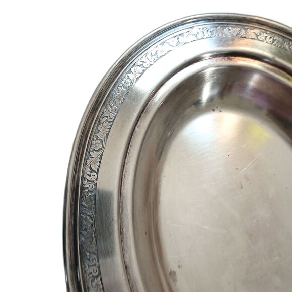 Antique New Amsterdam Silver Co Quadruple Plate Oval Serving Bowl Platter c1900 - Picture 1 of 5